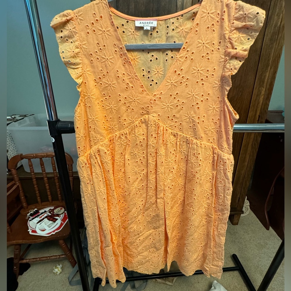Orange Floral Dress
